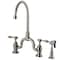 Kingston Brass KS7798TALBS Bridge Kitchen Faucet W/ Brass Sprayer, Brushed Nickel KS7798TALBS - alternate 1